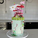christmas cake with red candy canes cake stencil zoiandco 