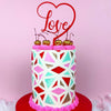 valentine's day cake heart topper zoi and co