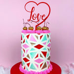 valentine's day cake heart topper zoi and co