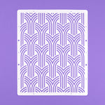 LACED - Cake Stencil by Zoi&Co on purple background