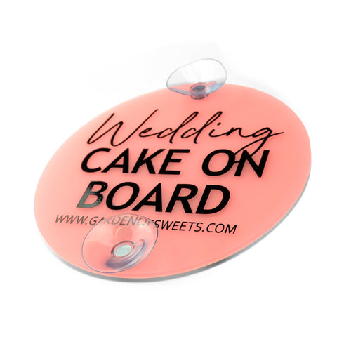 Wedding Cake On Board Car Sign - Zoi&Co